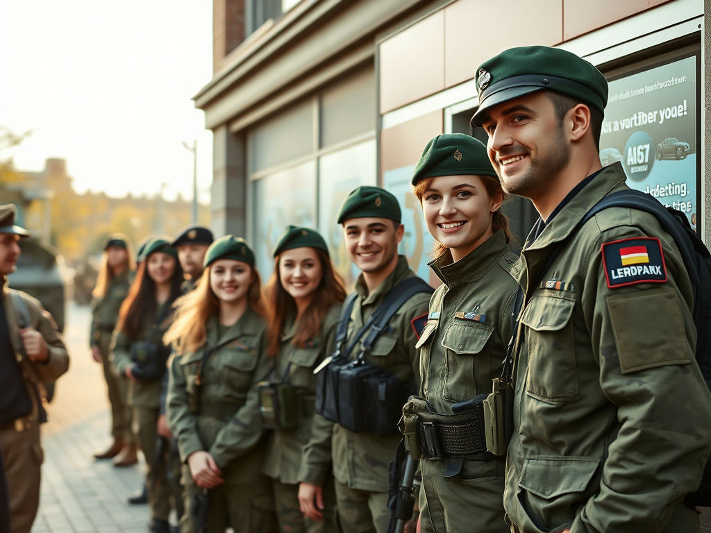 Berlin course aux uniformes militaires